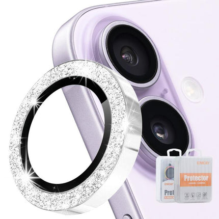 ENKAY Hat-Prince Glitter Rear Lens Aluminium Alloy Tempered Glass Film, For iPhone 17 Pro / 17 Pro Max, For iPhone 17, For iPhone Air