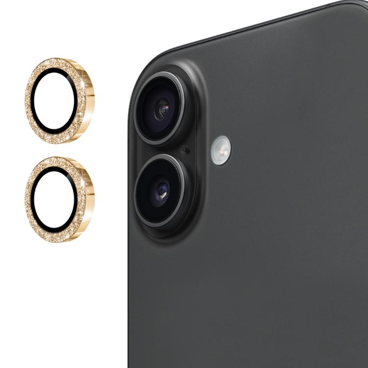 ENKAY Hat-Prince Glitter Rear Lens Aluminium Alloy Tempered Glass Film, For iPhone 17 Pro / 17 Pro Max, For iPhone 17, For iPhone 17 Air