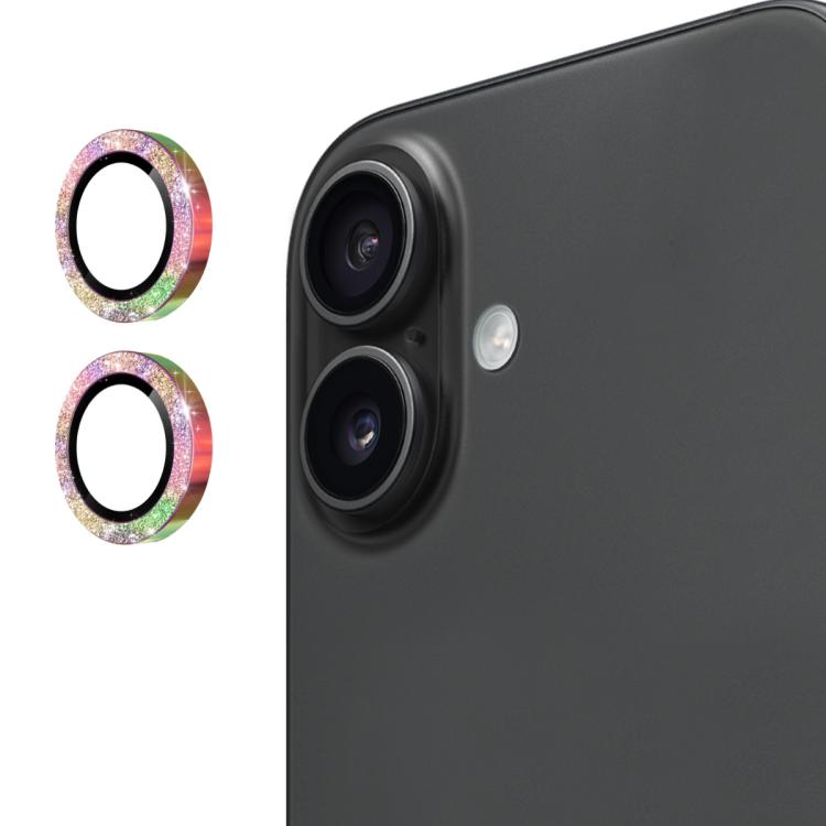 ENKAY Hat-Prince Glitter Rear Lens Aluminium Alloy Tempered Glass Film, For iPhone 17 Pro / 17 Pro Max, For iPhone 17, For iPhone 17 Air