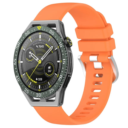 Liquid Glossy Silver Buckle Silicone Watch Band, For Huawei Watch GT3 SE 22mm, For Huawei Watch GT3 Pro 46mm 22mm
