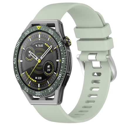 Liquid Glossy Silver Buckle Silicone Watch Band, For Huawei Watch GT3 SE 22mm, For Huawei Watch GT3 Pro 46mm 22mm
