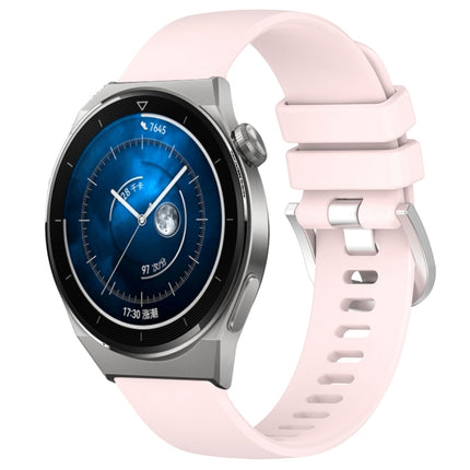 Liquid Glossy Silver Buckle Silicone Watch Band, For Huawei Watch GT3 SE 22mm, For Huawei Watch GT3 Pro 46mm 22mm