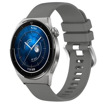 Liquid Glossy Silver Buckle Silicone Watch Band, For Huawei Watch GT3 SE 22mm, For Huawei Watch GT3 Pro 46mm 22mm