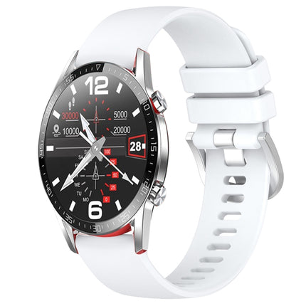 Liquid Glossy Silver Buckle Silicone Watch Band, For Huawei Watch GT2 Pro 22mm, For Huawei Watch GT2 46mm 22mm