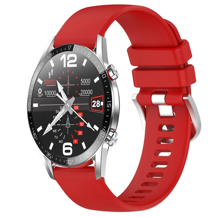 Liquid Glossy Silver Buckle Silicone Watch Band, For Huawei Watch GT2 Pro 22mm, For Huawei Watch GT2 46mm 22mm