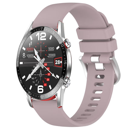 Liquid Glossy Silver Buckle Silicone Watch Band, For Huawei Watch GT2 Pro 22mm, For Huawei Watch GT2 46mm 22mm