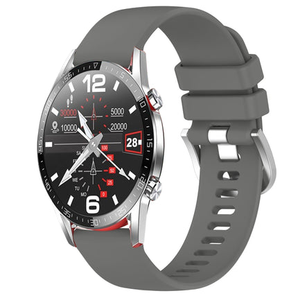 Liquid Glossy Silver Buckle Silicone Watch Band, For Huawei Watch GT2 Pro 22mm, For Huawei Watch GT2 46mm 22mm