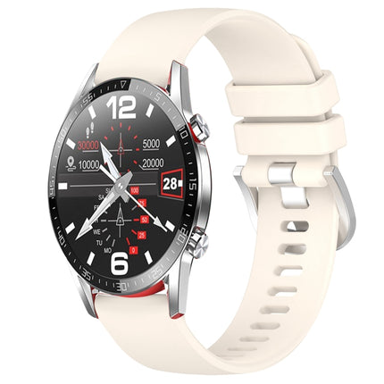 Liquid Glossy Silver Buckle Silicone Watch Band, For Huawei Watch GT2 Pro 22mm, For Huawei Watch GT2 46mm 22mm