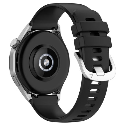 Liquid Glossy Silver Buckle Silicone Watch Band, For Huawei Watch GT2 Pro 22mm, For Huawei Watch GT2 46mm 22mm