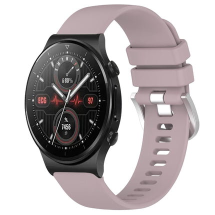 Liquid Glossy Silver Buckle Silicone Watch Band, For Huawei Watch GT2 Pro 22mm, For Huawei Watch GT2 46mm 22mm