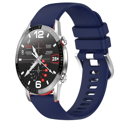 Liquid Glossy Silver Buckle Silicone Watch Band, For Huawei Watch GT2 42mm 20mm, For Huawei Watch 2 20mm