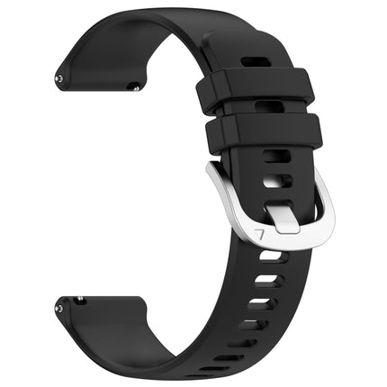 Liquid Glossy Silver Buckle Silicone Watch Band, For Huawei Watch GT3 Pro 43mm 20mm, For Huawei Watch GT3 46mm 22mm
