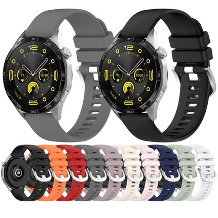 Liquid Glossy Silver Buckle Silicone Watch Band, For Huawei Watch GT3 SE 22mm, For Huawei Watch GT3 Pro 46mm 22mm