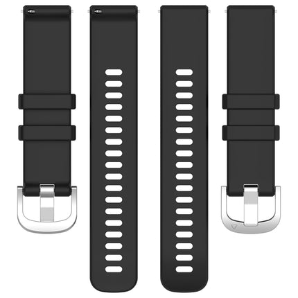 Liquid Glossy Silver Buckle Silicone Watch Band, For Huawei Watch GT3 42mm 20mm, For Huawei Watch 3 22mm