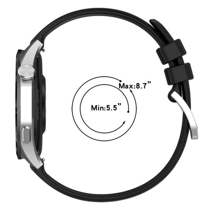 Liquid Glossy Silver Buckle Silicone Watch Band, For Huawei Watch 4 Pro 22mm, For Huawei Watch 4 22mm