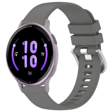 Liquid Glossy Silver Buckle Silicone Watch Band, For Garmin Vivomove HR Sport, For Garmin Vivoactive 5