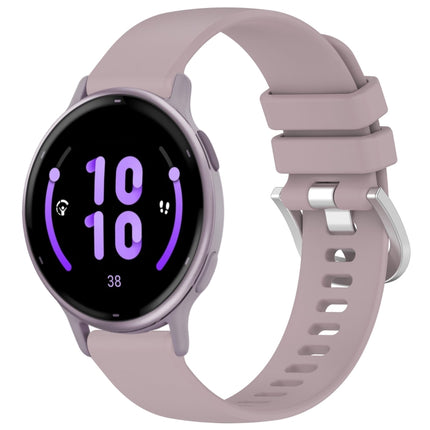Liquid Glossy Silver Buckle Silicone Watch Band, For Garmin Vivomove HR Sport, For Garmin Vivoactive 5