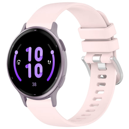 Liquid Glossy Silver Buckle Silicone Watch Band, For Garmin Vivomove HR Sport, For Garmin Vivoactive 5