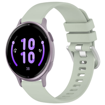 Liquid Glossy Silver Buckle Silicone Watch Band, For Garmin Vivomove HR Sport, For Garmin Vivoactive 5
