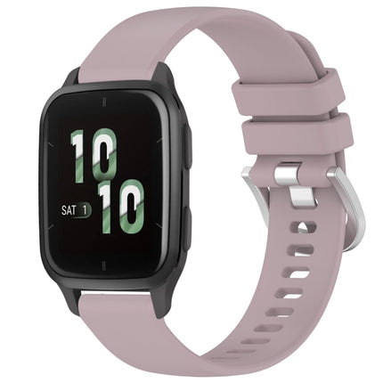 Liquid Glossy Silver Buckle Silicone Watch Band, For Garmin Venu SQ2, For Garmin Venu / Venu SQ