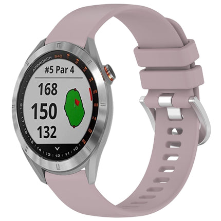 Liquid Glossy Silver Buckle Silicone Watch Band, For Garmin Approach S40, For Garmin Vivomove3 / Garminmove3