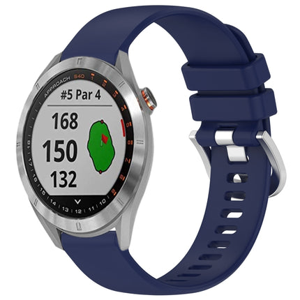 Liquid Glossy Silver Buckle Silicone Watch Band, For Garmin Approach S40, For Garmin Vivomove3 / Garminmove3