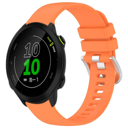 Liquid Glossy Silver Buckle Silicone Watch Band, For Garmin Vivoactive3 / 3 Music, For Garmin Forerunner 158 / 55