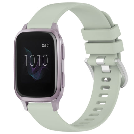 Liquid Glossy Silver Buckle Silicone Watch Band, For Garmin Venu SQ2, For Garmin Venu / Venu SQ