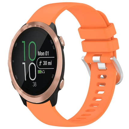 Liquid Glossy Silver Buckle Silicone Watch Band, For Garmin VivoMove Luxe / Garminmove Luxe, For Garmin Forerunner 645 / 645 Music