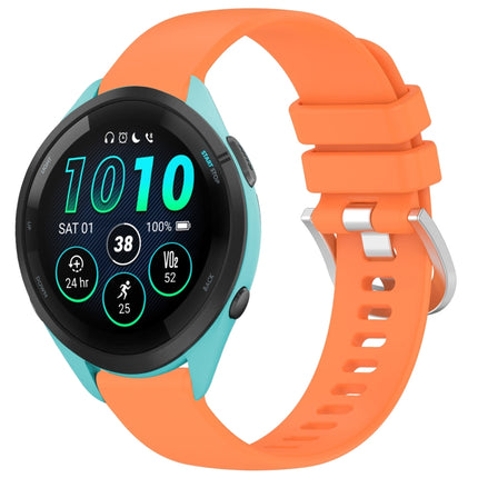 Liquid Glossy Silver Buckle Silicone Watch Band, For Garmin Venu 3S, For Garmin Forerunner 265S