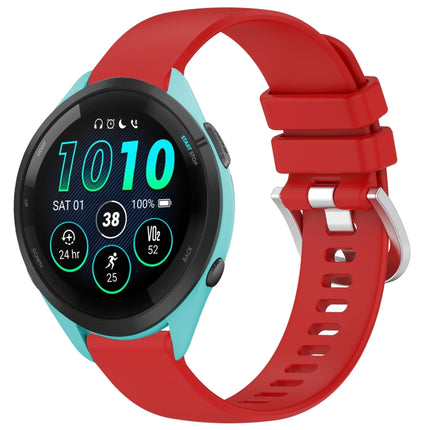 Liquid Glossy Silver Buckle Silicone Watch Band, For Garmin Venu 3S, For Garmin Forerunner 265S