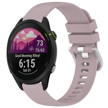 Liquid Glossy Silver Buckle Silicone Watch Band, For Garmin Forerunner 255S Music / 255S, For Garmin Venu 2S