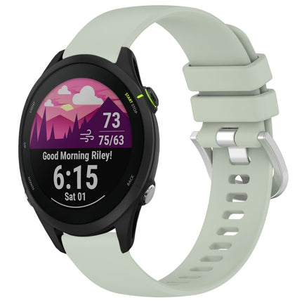 Liquid Glossy Silver Buckle Silicone Watch Band, For Garmin Forerunner 255S Music / 255S, For Garmin Venu 2S