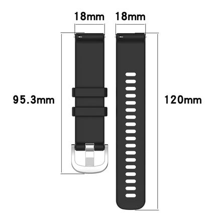 Liquid Glossy Silver Buckle Silicone Watch Band, For Garmin Forerunner 255S Music / 255S, For Garmin Venu 2S