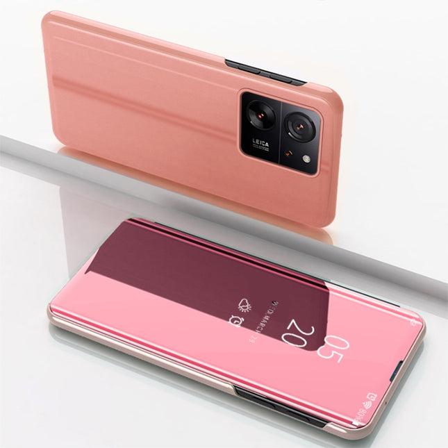 Plated Mirror Horizontal Flip Leather Phone Case with Holder, For Xiaomi 13T Pro, For Xiaomi Redmi Note 12 4G, For Redmi Note 15 Pro+ Global 163.3mm