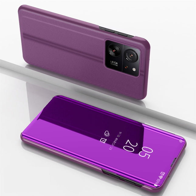 Plated Mirror Horizontal Flip Leather Phone Case with Holder, For Xiaomi 13T Pro, For Xiaomi Redmi Note 12 4G, For Redmi Note 15 Pro+ Global 163.3mm