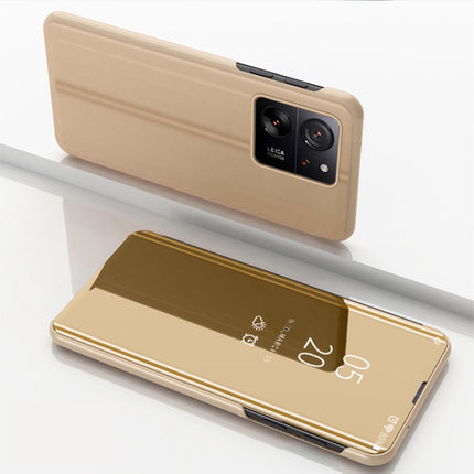 Plated Mirror Horizontal Flip Leather Phone Case with Holder, For Xiaomi 13T Pro, For Xiaomi Redmi Note 12 4G, For Redmi Note 15 Pro+ Global 163.3mm