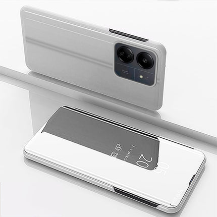 Plated Mirror Horizontal Flip Leather Phone Case with Holder, For Xiaomi 14, For Xiaomi Redmi 13C, For Xiaomi Redmi Note 13 Pro+