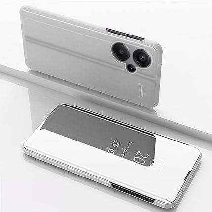 Plated Mirror Horizontal Flip Leather Phone Case with Holder, For Xiaomi 13T Pro, For Xiaomi Redmi Note 12 4G, For Redmi Note 15 Pro+ Global 163.3mm