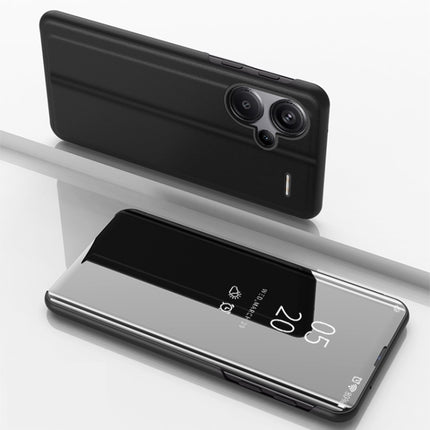Plated Mirror Horizontal Flip Leather Phone Case with Holder, For Xiaomi 14, For Xiaomi Redmi 13C, For Xiaomi Redmi Note 13 Pro+