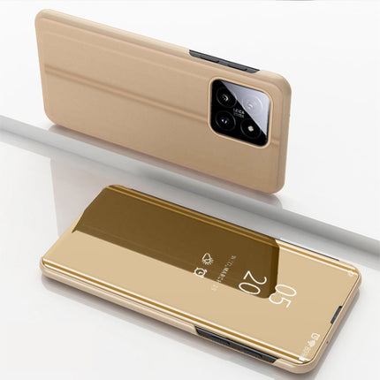 Plated Mirror Horizontal Flip Leather Phone Case with Holder, For Xiaomi Poco F6 Pro, For Xiaomi Redmi Note 13 Pro 4G, For Xiaomi 14 Pro