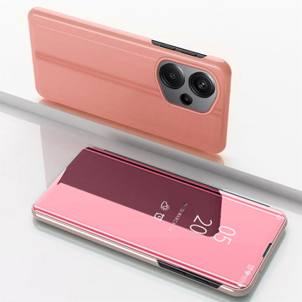 Plated Mirror Horizontal Flip Leather Phone Case with Holder, For Xiaomi Poco F6 Pro, For Xiaomi Redmi Note 13 Pro 4G, For Xiaomi 14 Pro