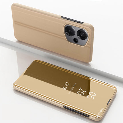 Plated Mirror Horizontal Flip Leather Phone Case with Holder, For Xiaomi Poco F6 Pro, For Xiaomi Redmi Note 13 Pro 4G, For Xiaomi 14 Pro