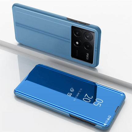 Plated Mirror Horizontal Flip Leather Phone Case with Holder, For Xiaomi Poco F6 Pro, For Xiaomi Redmi Note 13 Pro 4G, For Xiaomi 14 Pro