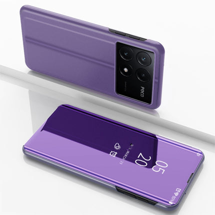 Plated Mirror Horizontal Flip Leather Phone Case with Holder, For Xiaomi Poco F6 Pro, For Xiaomi Redmi Note 13 Pro 4G, For Xiaomi 14 Pro