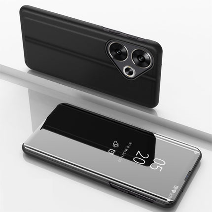 Plated Mirror Horizontal Flip Leather Phone Case with Holder, For Xiaomi 14T, For Xiaomi Redmi 14C 4G, For Xiaomi Poco F6