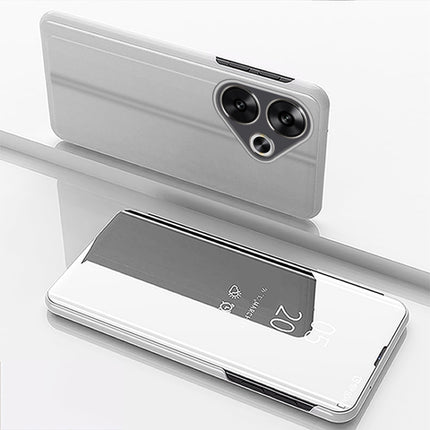Plated Mirror Horizontal Flip Leather Phone Case with Holder, For Xiaomi 14T, For Xiaomi Redmi 14C 4G, For Xiaomi Poco F6