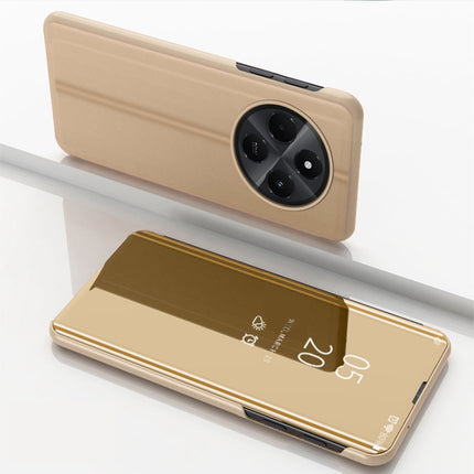 Plated Mirror Horizontal Flip Leather Phone Case with Holder, For Xiaomi 14T, For Xiaomi Redmi 14C 4G, For Xiaomi Poco F6
