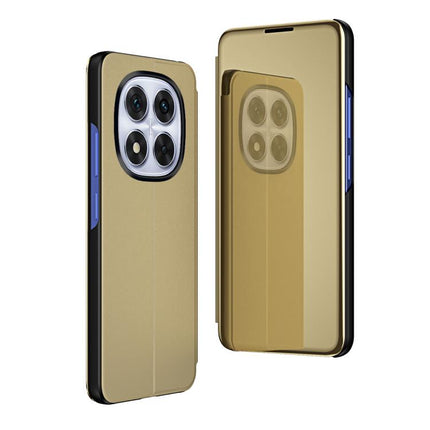 Plated Mirror Horizontal Flip Leather Phone Case with Holder, For Xiaomi Redmi Note 14 Pro+ 5G, For Xiaomi Redmi Note 14 Pro 5G, For Xiaomi 14T Pro