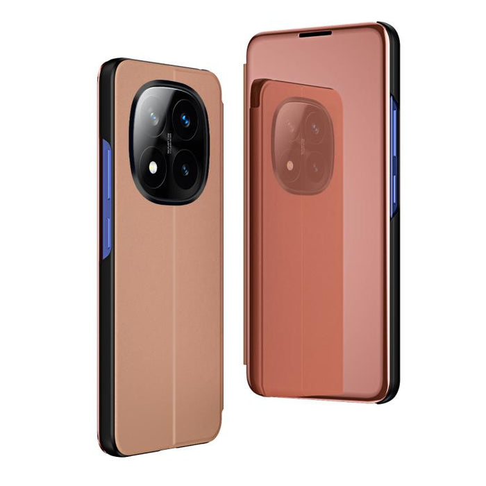 Plated Mirror Horizontal Flip Leather Phone Case with Holder, For Xiaomi Redmi Note 14 Pro+ 5G, For Xiaomi Redmi Note 14 Pro 5G, For Xiaomi 14T Pro